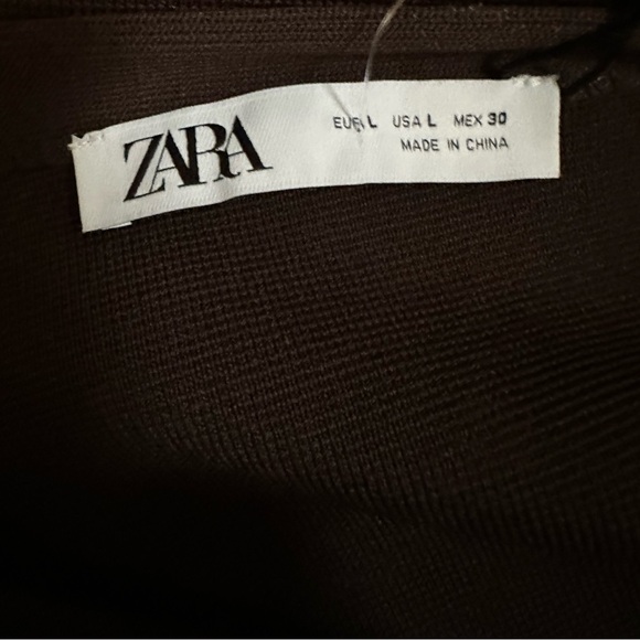 NWT Zara One Sleeve Brown Top - Large - Picture 10 of 12